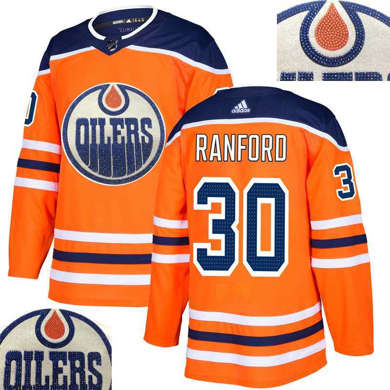 Oilers #30 Ranford Orange With Special Glittery Logo Adidas Jersey,We sell and wholesale Oilers #30 Ranford Orange With Special Glittery Logo Adidas Jersey on line form chian!